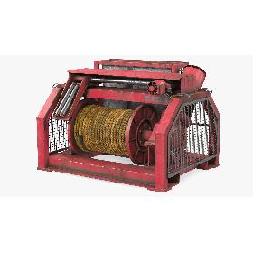 Wire Rope Mooring Winch Rigged 3D model